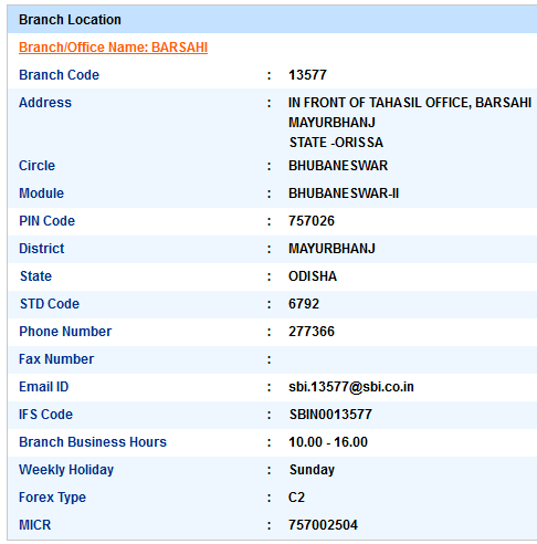 Barsahi Sbi