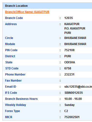 Kakatpur Sbi