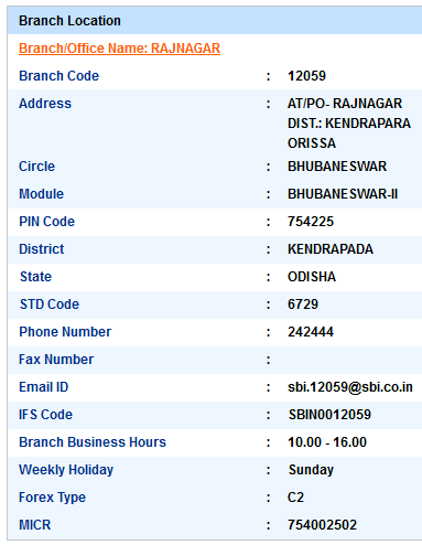 Rajnagar sbiifsc code