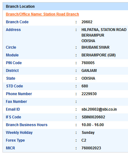 Station Road Branch sbi swift code ifsc code micr code branch address contact number address