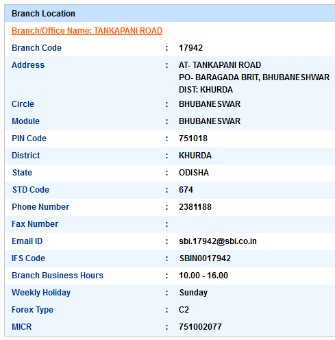 Tankapani Road Sbi