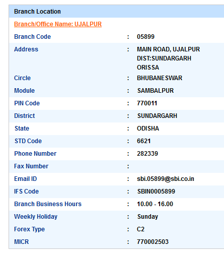 IFSC code of SBI Ujalpur