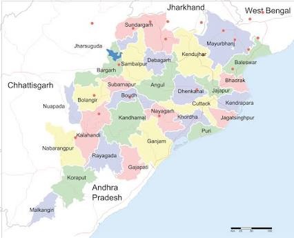 odisha all district name