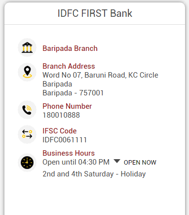 IDFC FIRST Bank Baripada