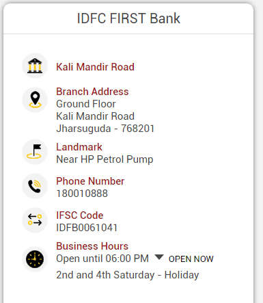 IDFC FIRST Bank Jharsuguda