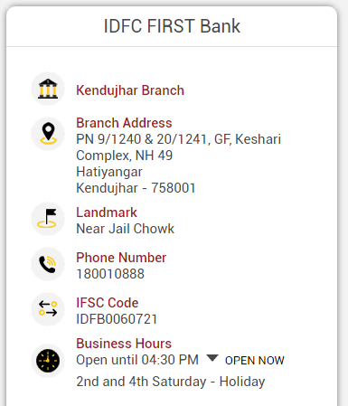 IDFC FIRST Bank Kendujhar