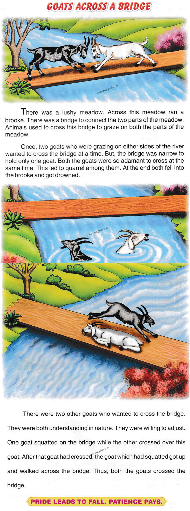 Goats Across A Bridge Moral Story