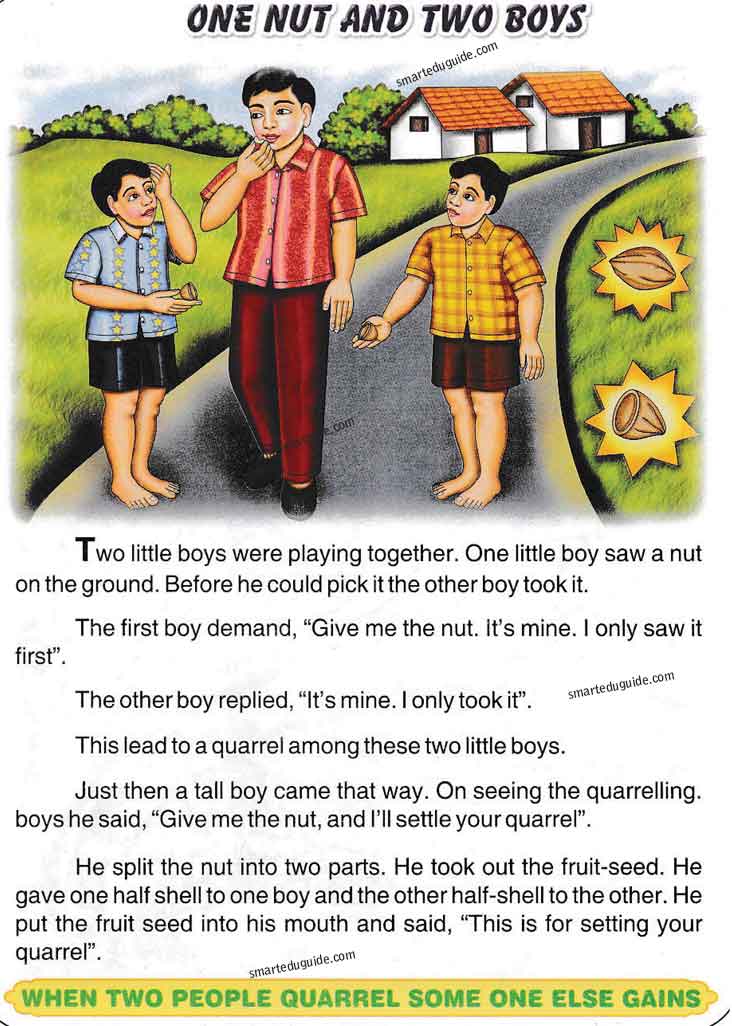 One Nut and Tow Boys Moral Story