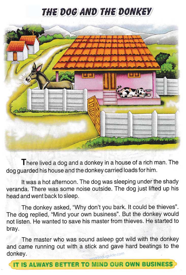 "The Dog And The Donkey Moral Story"