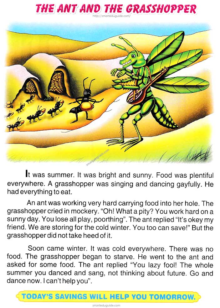 The Ant and the Grasshopper Moral Story