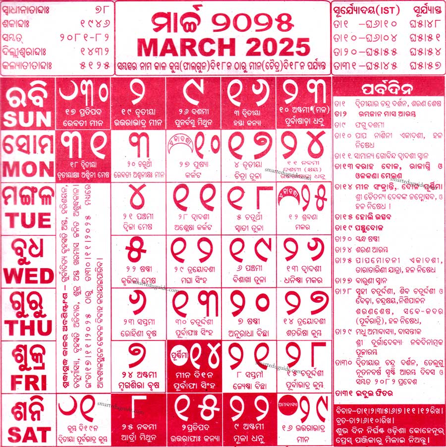 odia-calendar-2025-March