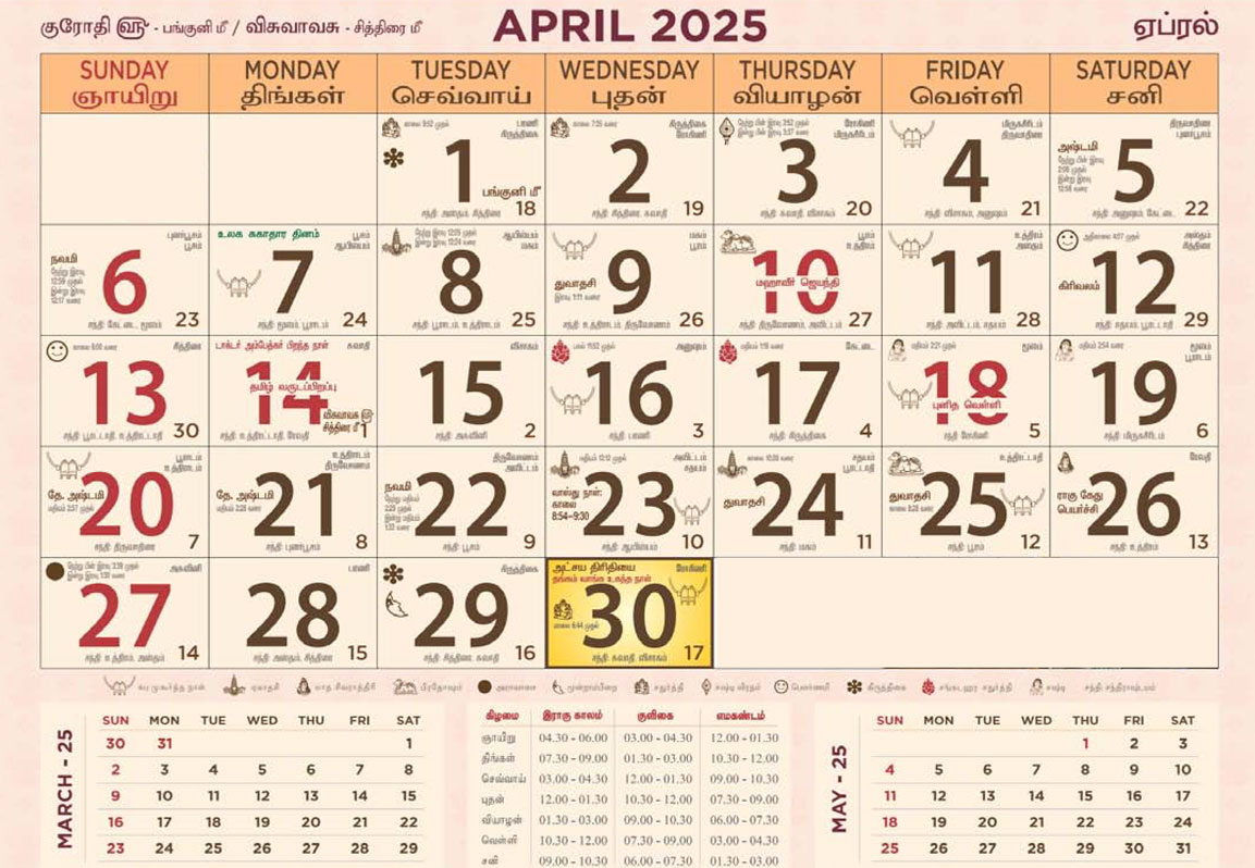 Tamil 2025 April