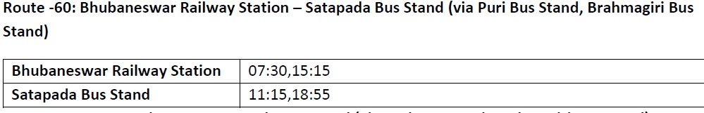 Mo Bus Route 60 Timings