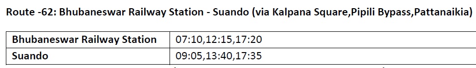 Mo Bus Route 62 Timings