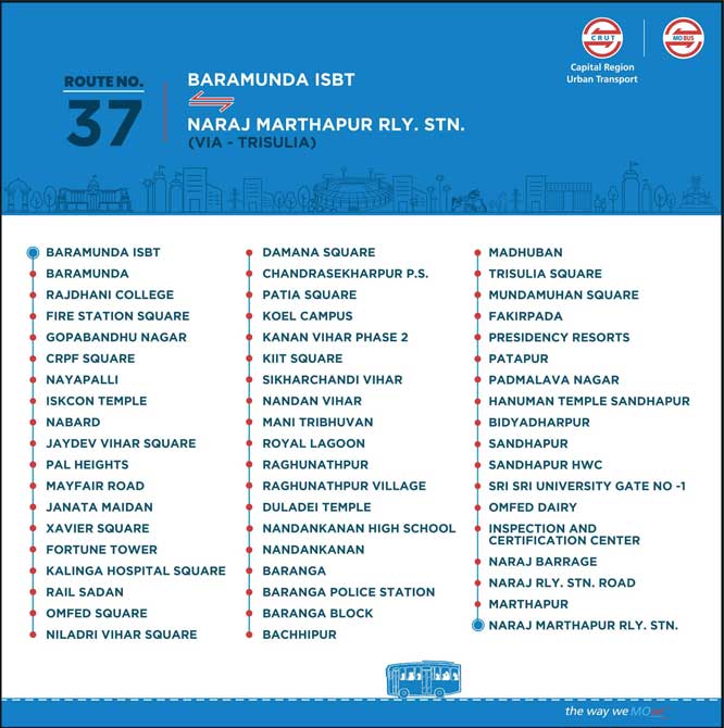 Mo Bus Route No 37 Timings