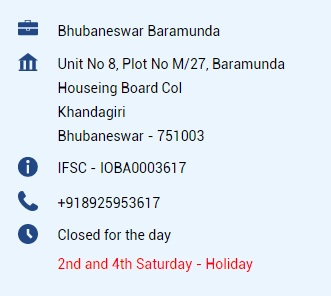 IOBank IFSC Code Baramunda