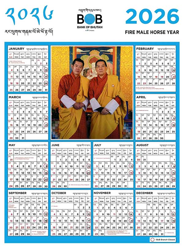Bank of Bhutan Holiday 2026