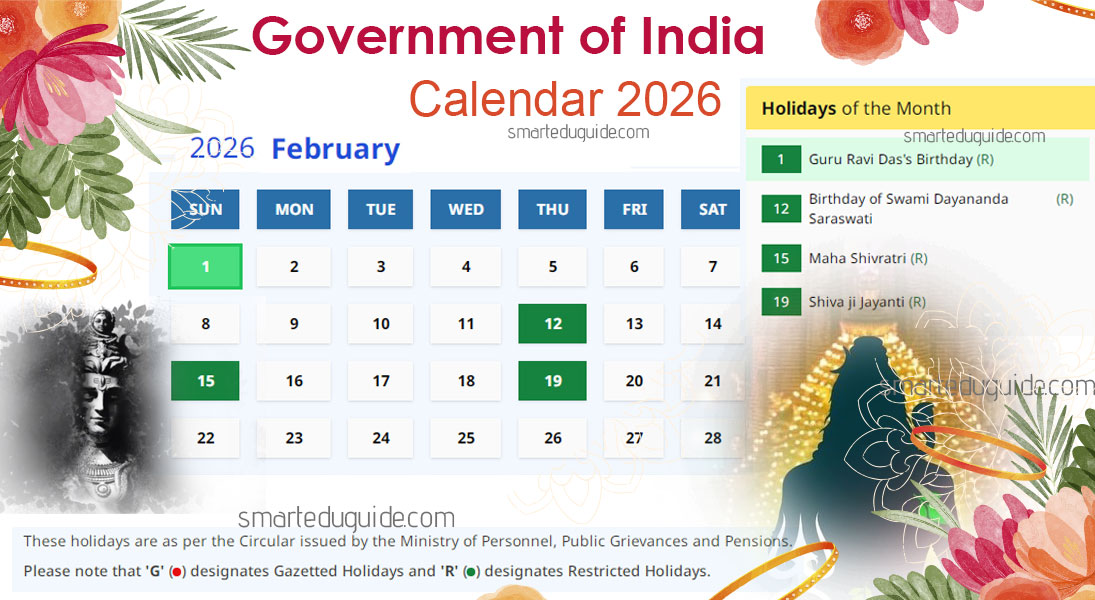 Indian Government Holidays in February 2026