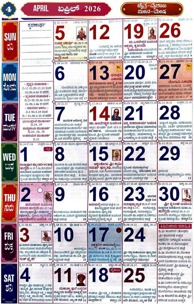 Kannada-Calendar-2026-April