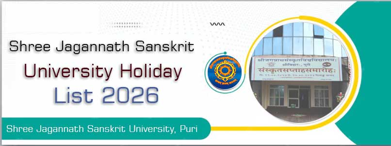 Jagannath Sanskrit University Holiday list 2026
