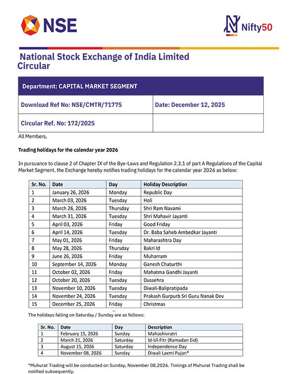 Trading-holidays-for-the-calendar-year-2026