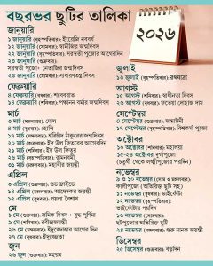 2026 WEST BENGAL GOVERNMENT CALENDAR WITH HOLIDAYS PDF FREE DOWNLOAD visual data 5