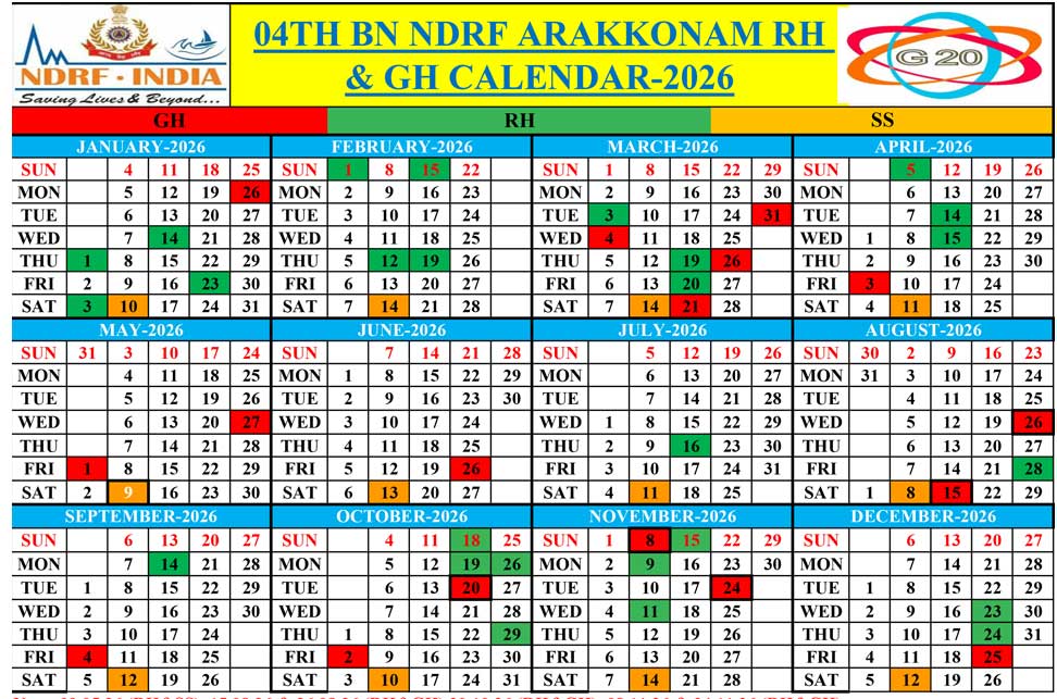 NDRF Calendar 2026