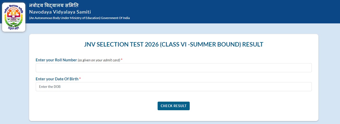 Navodaya result 2026