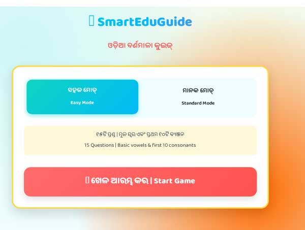 Odia Alphabet Quiz