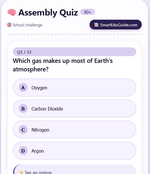 Quiz Questions for School Assembly