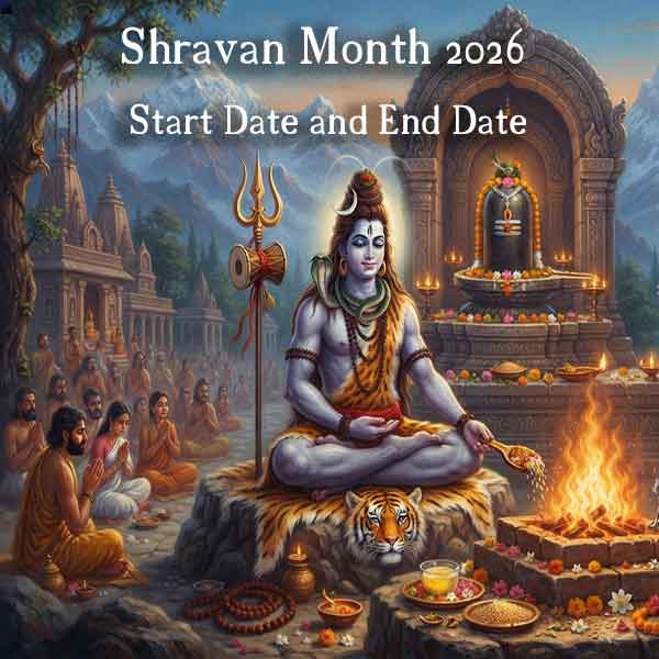 Shravan Month 2026 Start Date and End Date
