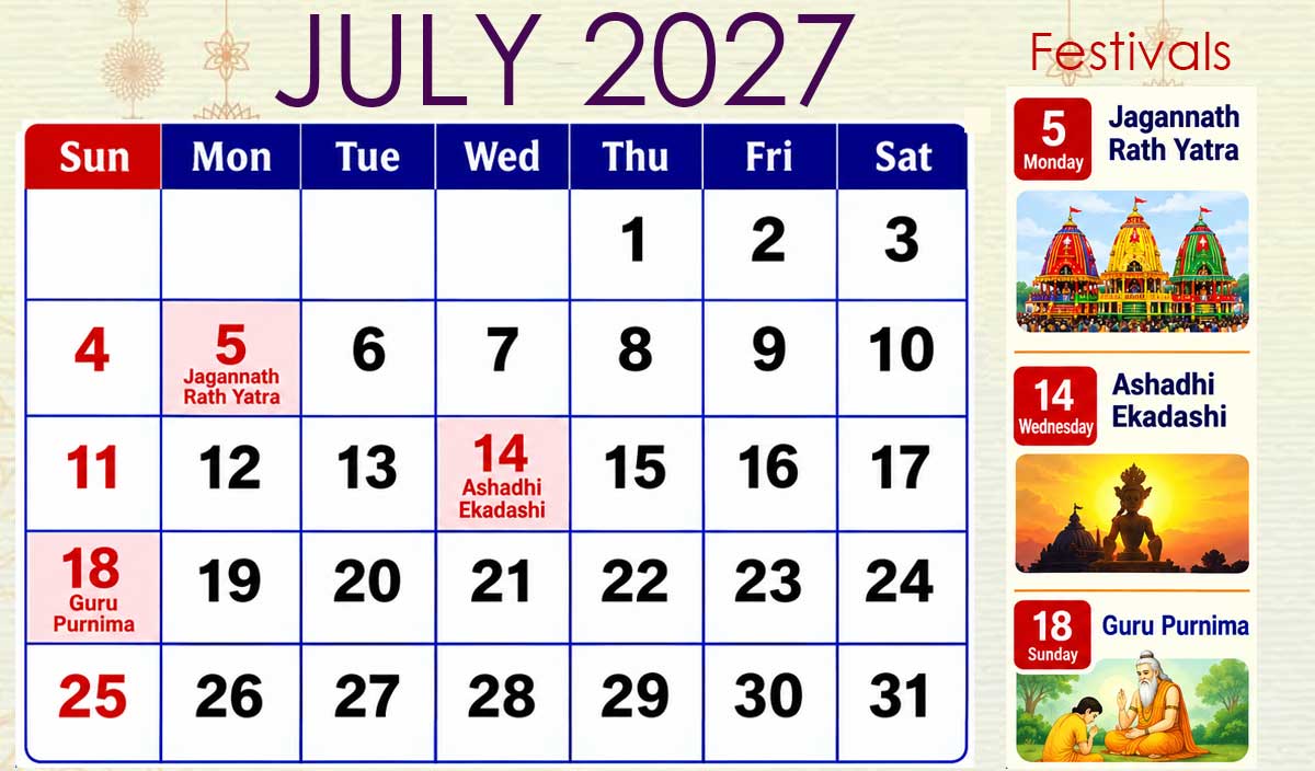 July 2027 Festivals