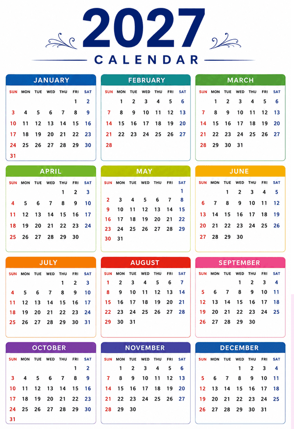 calendar 2027